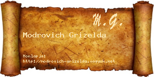 Modrovich Grizelda névjegykártya